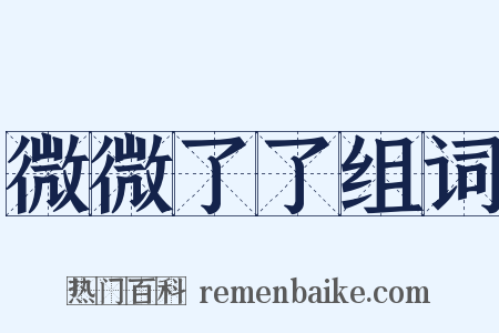 微微了了组词是什么意思的图片